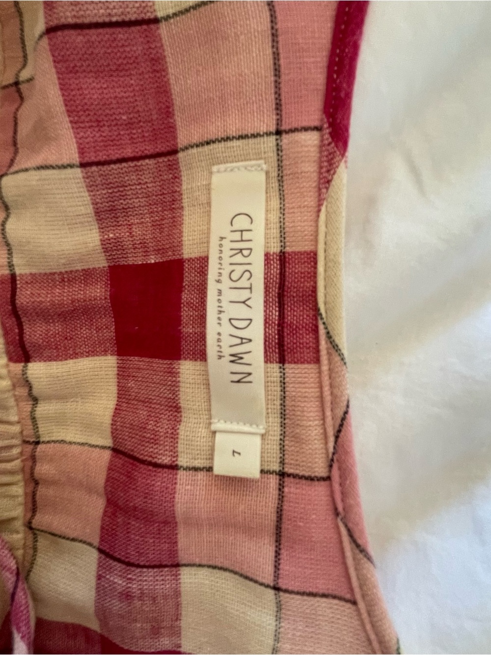 Christy Dawn the Dawn Pink and Cream Plaid Maxi Dress - Picture 7 of 10